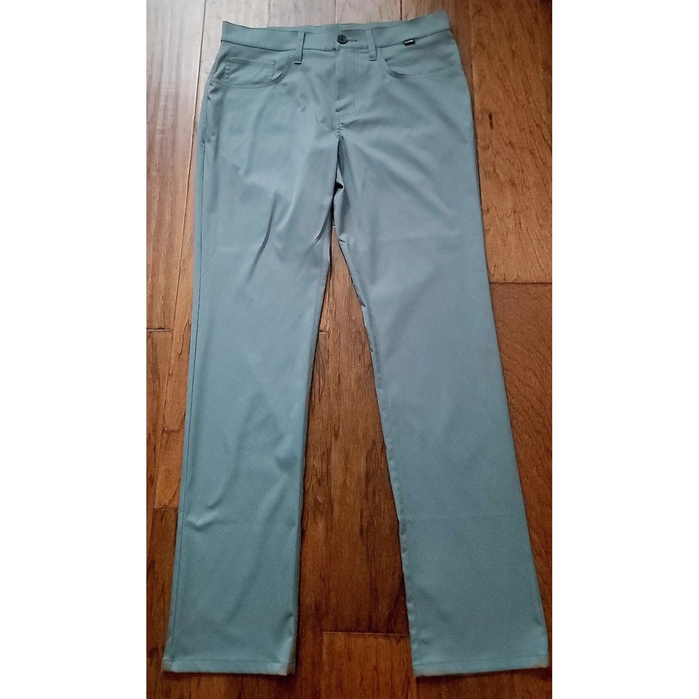 Travis Mathew Men's Brown Green‎ Stretch Straight Leg Golf Pants Size 32x32